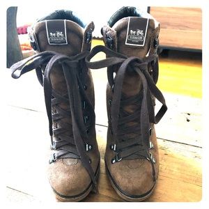 Coach Carol Lace-Up Ankle Boots